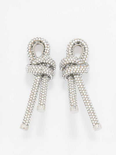 Balenciaga Rope crystal embellished earrings at Collagerie