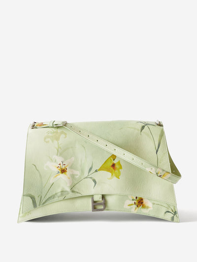 Balenciaga Crush L floral-print leather shoulder bag at Collagerie