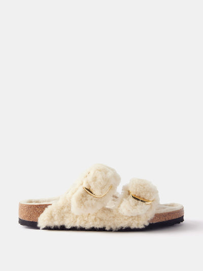 Birkenstock Neutral Arizona shearling sandals at Collagerie