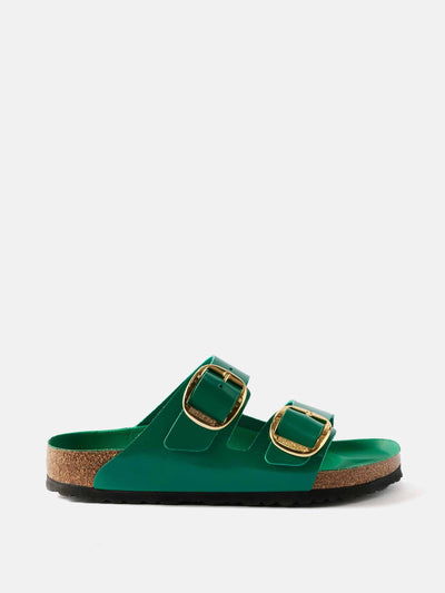 Birkenstock Green leather sandals at Collagerie