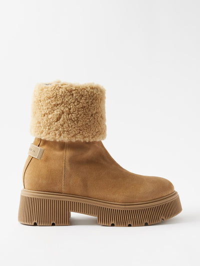 Bogner Turin 2 shearling-trim suede boots at Collagerie