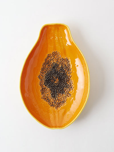 Bordallo Pinheiro Papaya earthenware platter at Collagerie