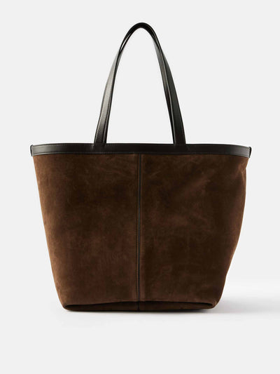 Bottega Veneta Flip flap Intrecciato-leather and suede tote bag at Collagerie