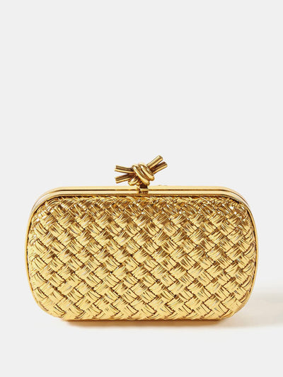 Bottega Veneta Intrecciato-leather clutch bag at Collagerie