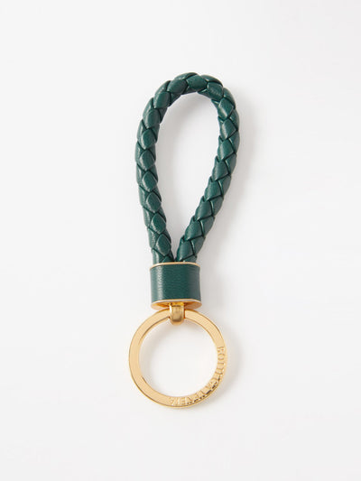 Bottega Veneta Intrecciato-leather key ring at Collagerie