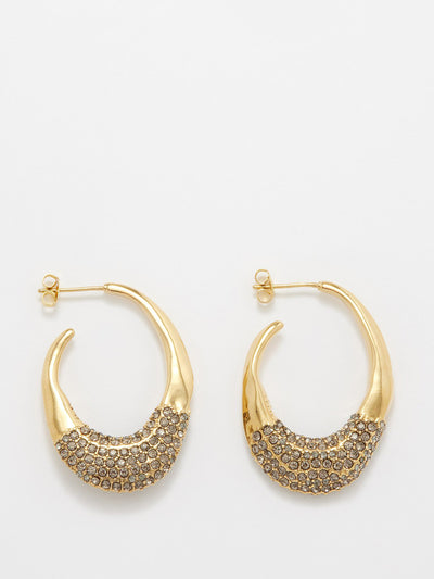 By Alona Gold crystal earrings at Collagerie