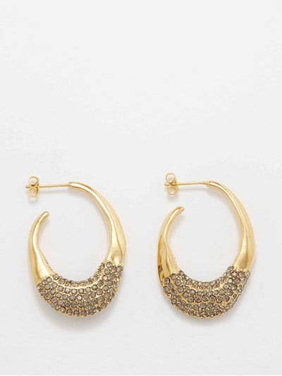 By Alona Panarea crystal & gold-plated earrings at Collagerie