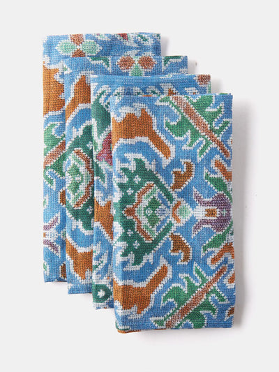 Cabana Magazine Mosaic-print linen napkins at Collagerie