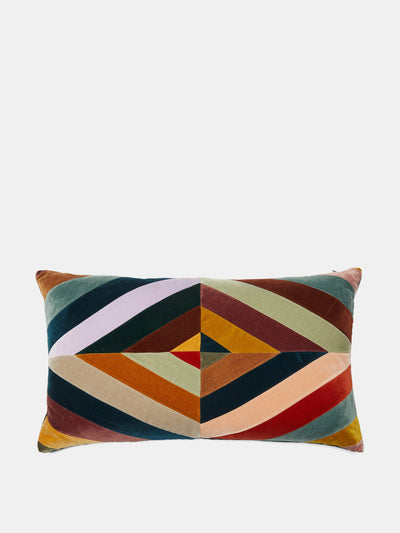 Christina Lundsteen Liv rectangular cotton-velvet cushion at Collagerie