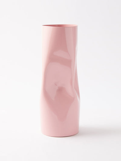 Colville Twisted stainless-steel pink vase at Collagerie