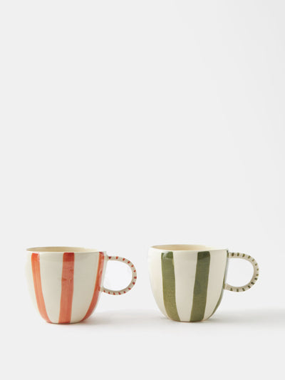 The Conran Shop Striped stoneware mugs(set of 2) at Collagerie