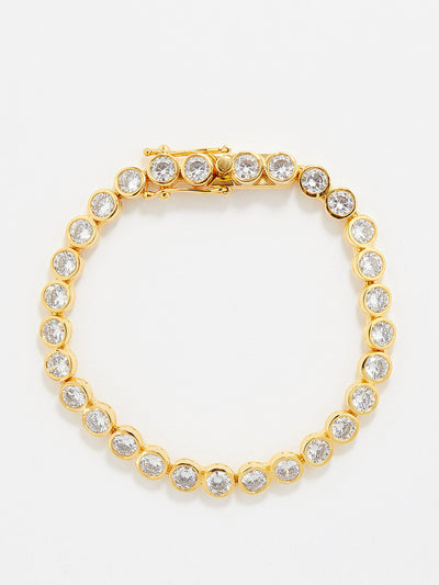 Daphine Chris cubic zirconia and 18kt gold-plated bracelet at Collagerie