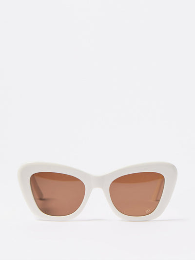 Dior White cat eye sunglasses at Collagerie