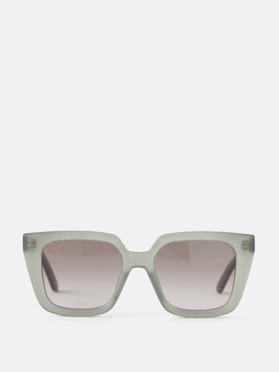 Dior Green oversized square acetate sunglasses at Collagerie