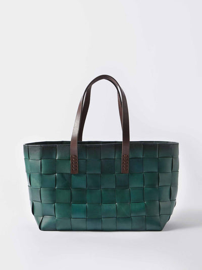 Dragon Diffusion Woven leather tote bag at Collagerie