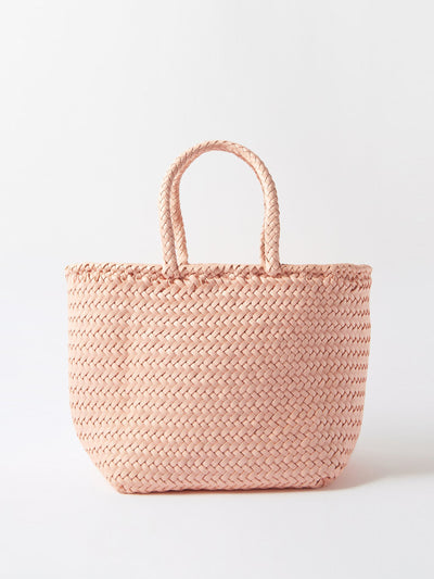 Dragon Diffusion Woven-leather basket bag at Collagerie