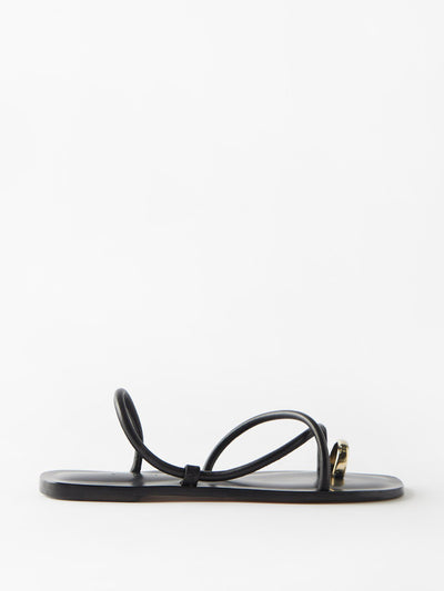 Emme Parsons Metal toe-ring & leather sandals at Collagerie