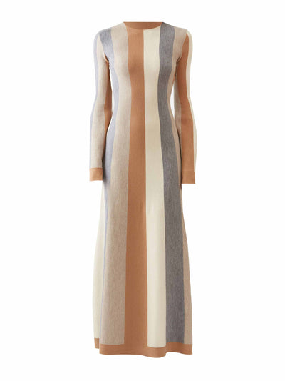 Gabriela Hearst Quinlan striped wool-blend maxi dress at Collagerie