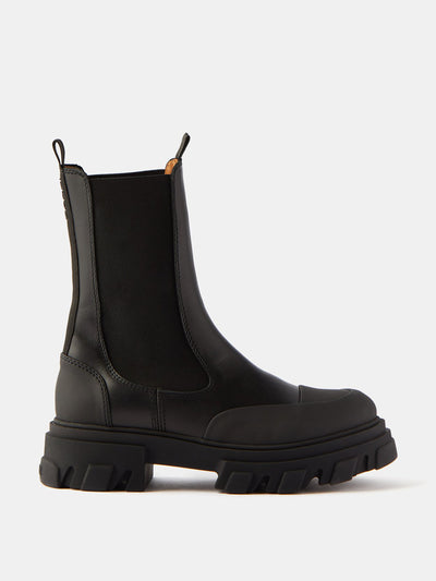 Ganni Chunky leather Chelsea boots at Collagerie