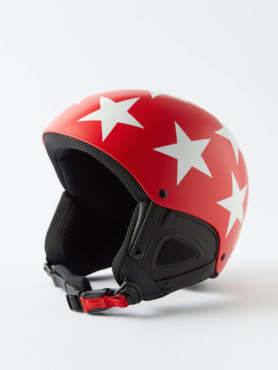 Goldbergh Red star-print ski helmet at Collagerie