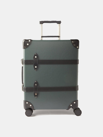 Globe Trotter Leather trimmed cabin suitcase at Collagerie