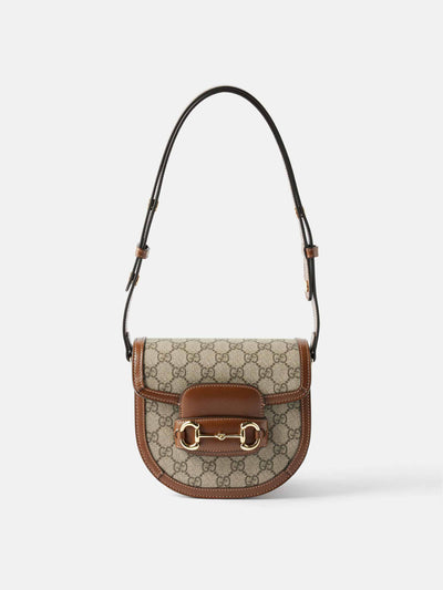 Gucci 1955 Horsebit GG-Supreme canvas cross-body bag at Collagerie