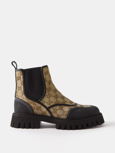 Gucci GG-canvas ankle boots at Collagerie