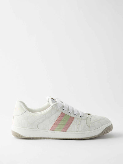 Gucci White canvas trainers at Collagerie