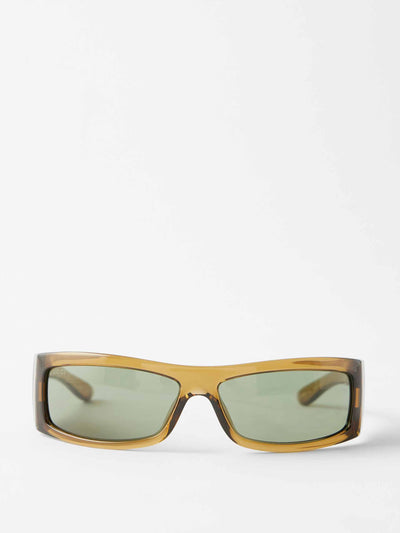 Gucci Rectangular acetate sunglasses at Collagerie