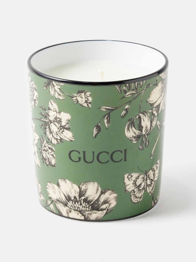 Gucci Flora sketch print candle at Collagerie