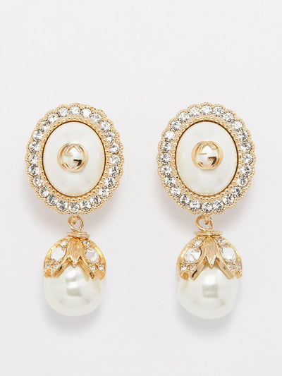 Gucci Pearl drop earrings at Collagerie