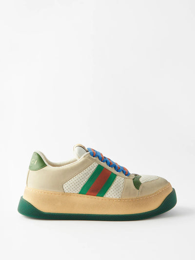 Gucci Striped leather trainers at Collagerie