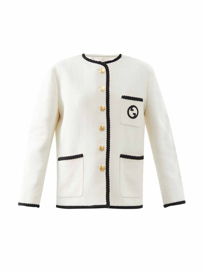 Gucci White wool-blend jacket at Collagerie