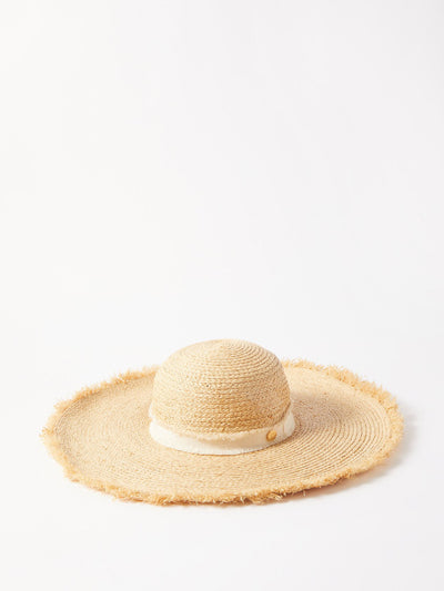 Heidi Klein Ribbon-trim wide-brim raffia hat at Collagerie