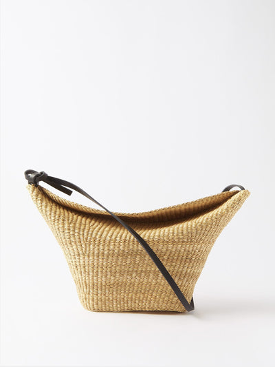 Ines Bressand Leather-trim basket bag at Collagerie