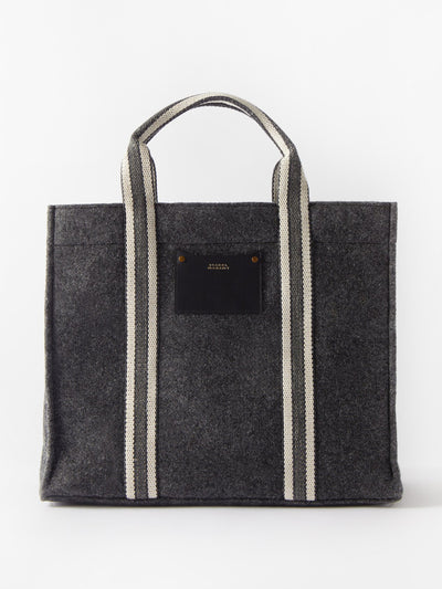 Isabel Marant Puebla wool-blend felt tote bag at Collagerie