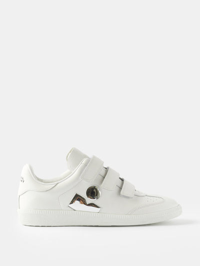 Isabel Marant Beth logo-appliqué leather trainers at Collagerie