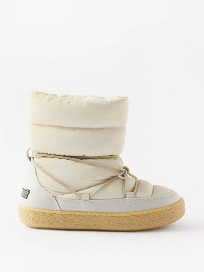 Isabel Marant Cream quilted snow boots at Collagerie