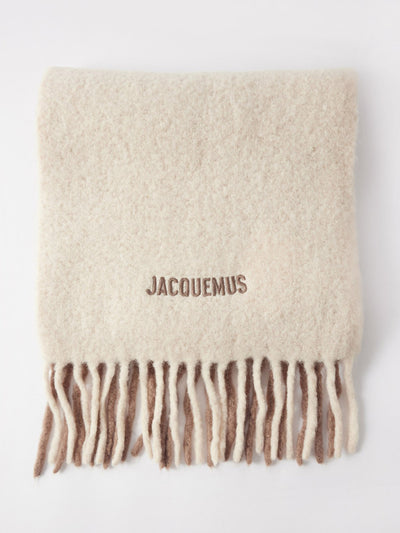 Jacquemus Moisson fringed ombré alpaca-blend scarf at Collagerie