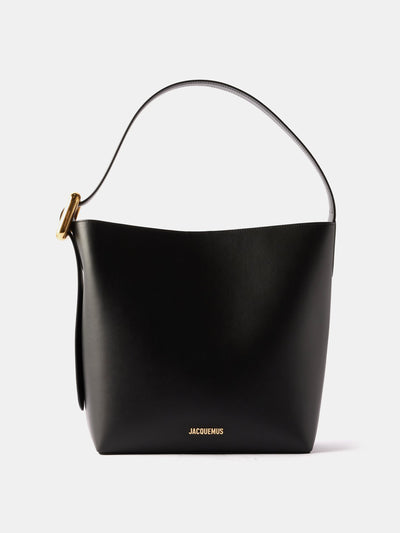 Jacquemus Black Regalo leather tote bag at Collagerie