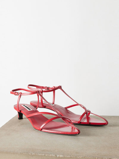 Jil Sander Point-toe 35 leather sandals at Collagerie