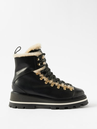 Jimmy Choo Chike shearling-lined leather boots at Collagerie