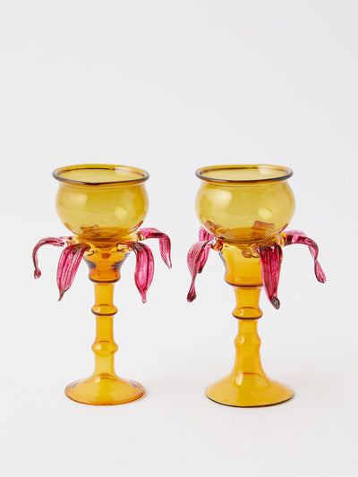 Johanna Ortiz Glass candlesticks (set of 2) at Collagerie