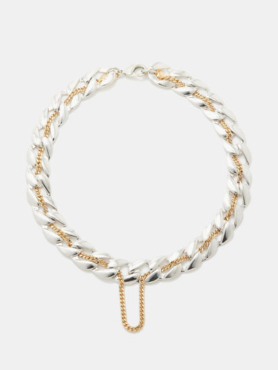 Joolz by Martha Calvo Icon rhodium & 14kt gold-plated necklace at Collagerie