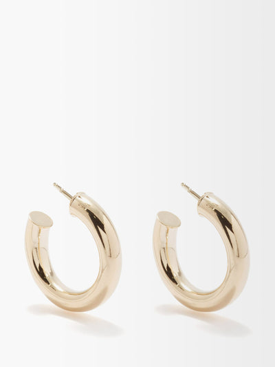 Joolz by Martha Calvo Gold tubular hoop earrings at Collagerie