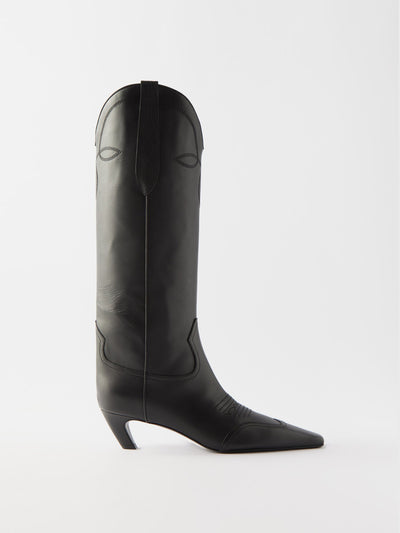 Khaite Dallas 45 leather knee-high boots at Collagerie