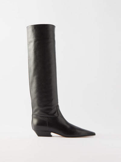 Khaite Marfa 25 leather knee-high boots at Collagerie