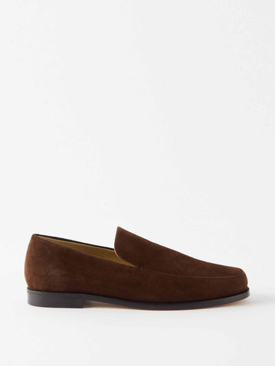 Khaite Alessio suede loafers at Collagerie