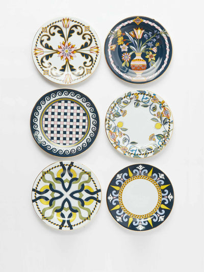 La DoubleJ Porcelain dessert plates (set of 6) at Collagerie