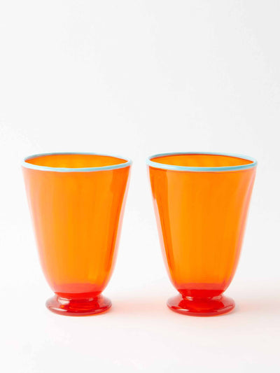 La DoubleJ Orange glasses (set of 2) at Collagerie